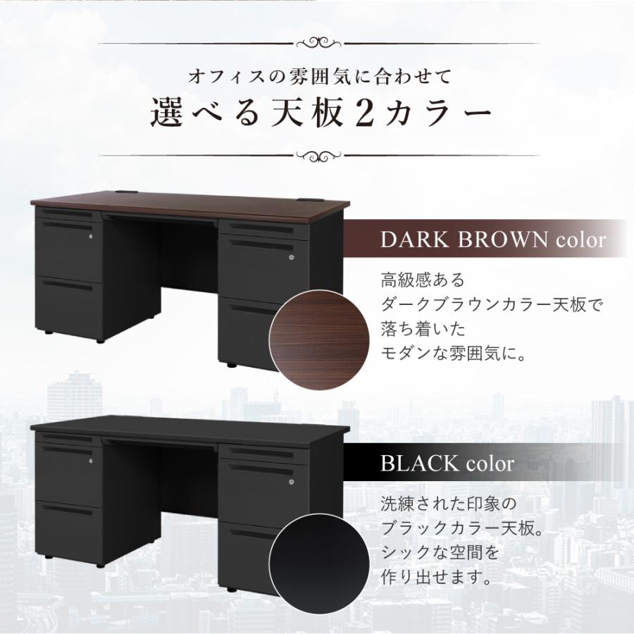 LOOKIT（ルキット） エグゼクティブデスク 幅140cm 両袖机 1400×700mm
