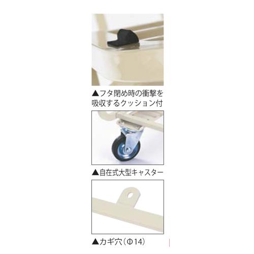 SANWA TAIKU ボールカゴ ボールかご フタ付き スチール製 キャスター