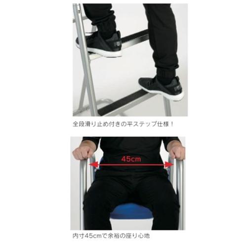 テニス審判台 アルミ製 座面高150cm 高密度ポリエチレンタイプ 滑り止め付ステップ 軽量 テニスコート テニス用品 運動施設 スポーツ施設 S-4890の画像