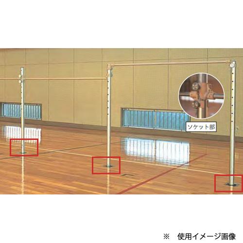 鉄棒取付金具 体育館用 要基礎工事 低鉄棒用 鉄棒用床金具 床金具 スポーツ施設 学校 設備 S-3037の画像