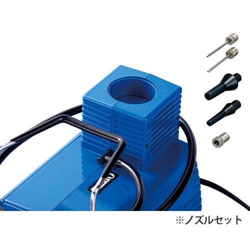 ミニコンプレッサー 空気入れ 電動空気入れ エアーコンプレッサー 小型 ミニサイズ コンパクト 一輪車 自転車 タイヤ ボール スポーツ用品 学校 三和体育 S-4097の画像