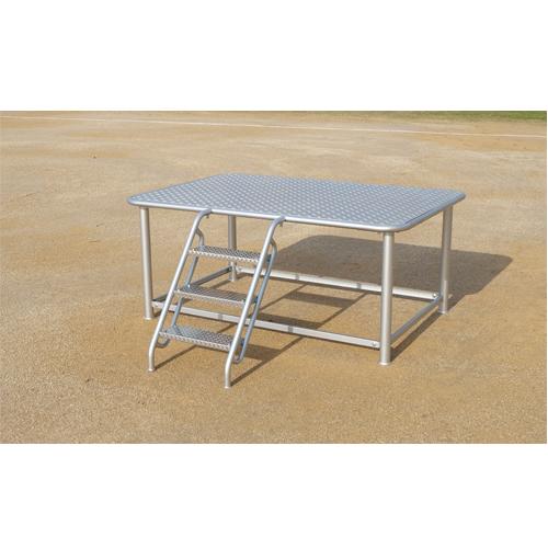 SANWA TAIKU 法人限定 号令台 朝礼台 指揮台 スチール ラジオ体操 準備