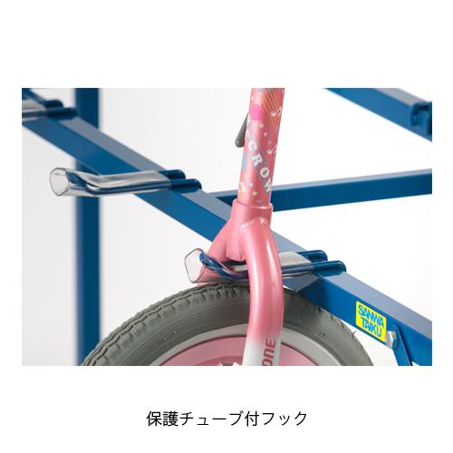 一輪車ハンガー 10台用 用具収納 運動場 収納庫 用具入れ 倉庫 体育倉庫 物置 小学校 児童館 学童 子ども 大型収納 収納 一輪車収納 収納台 スチール S-9248_2