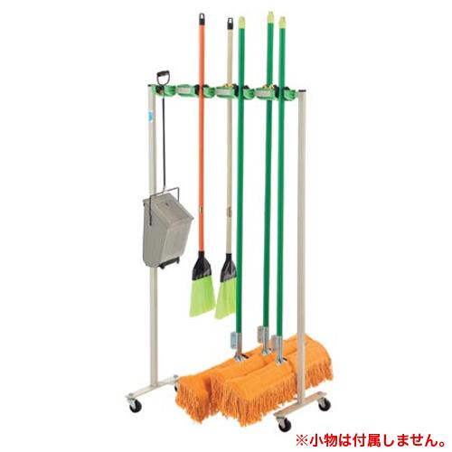 モップハンガー 両面 7本掛け モップ収納 掃除用具 掃除収納 収納用具