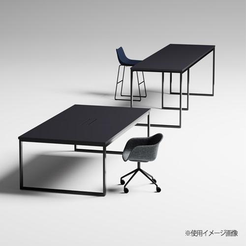 法人送料無料 会議用テーブル 幅2400×奥行900×高さ1000mm 角型 抗菌天板 ワイヤリングBOX付 ミーティングテーブル 作業テーブル 会社 日本製 BX-2490HW_1