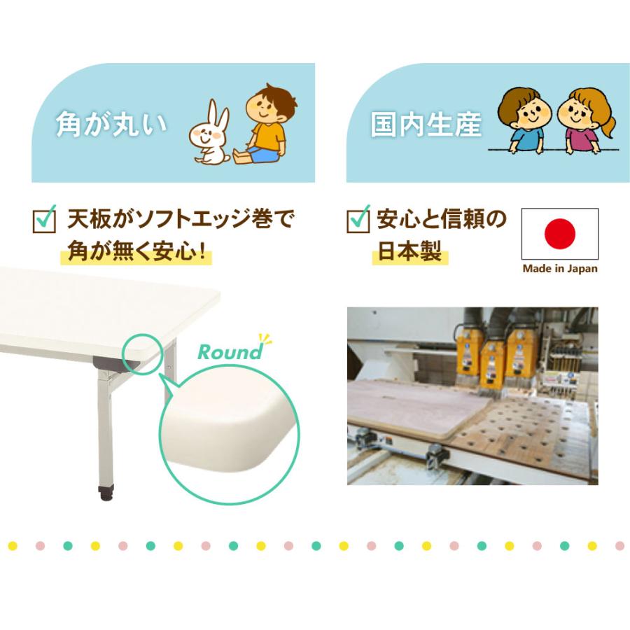法人送料無料 2台 セット 折りたたみテーブル 作業台 幼稚園 保育園 塾