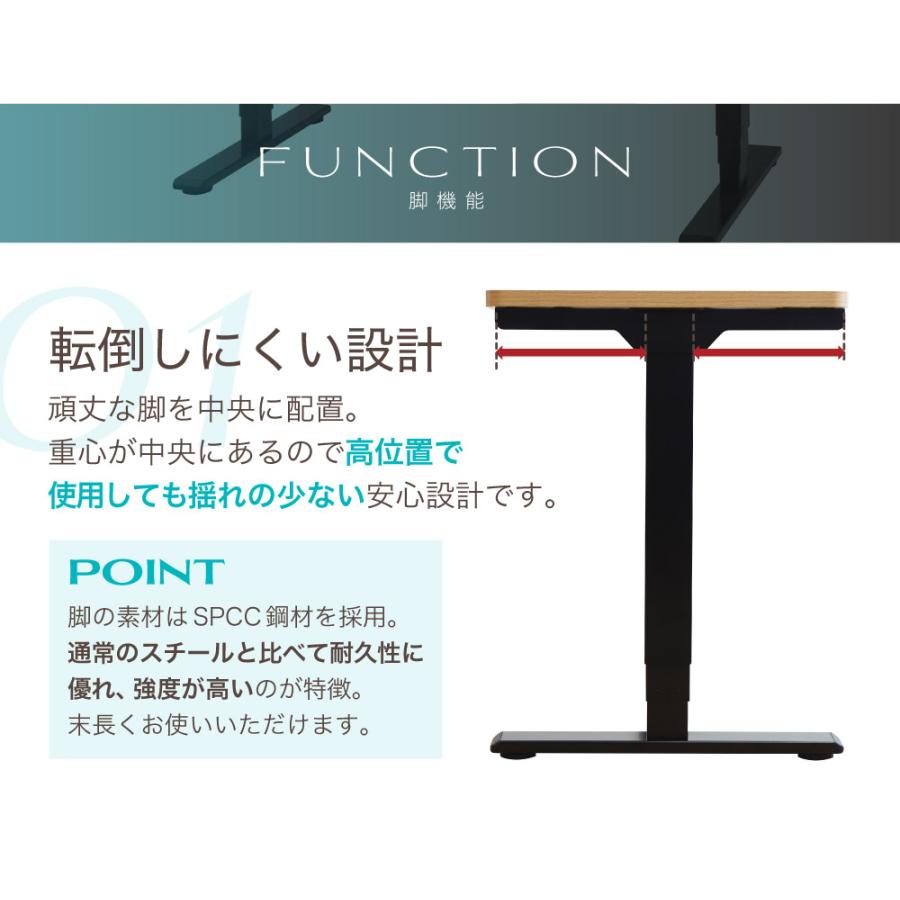 倉庫受取限定 電動昇降デスク スタンディングデスク 脚単品 昇降デスク 電動 高さ調整 オフィスデスク メモリー ダブルモーター PSE適合 デスク AJ-EFA-SO_13