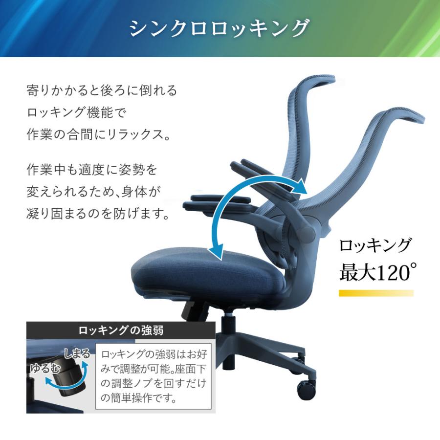 LOOKIT（ルキット） オフィスチェア メッシュ 肘付き リクライニング