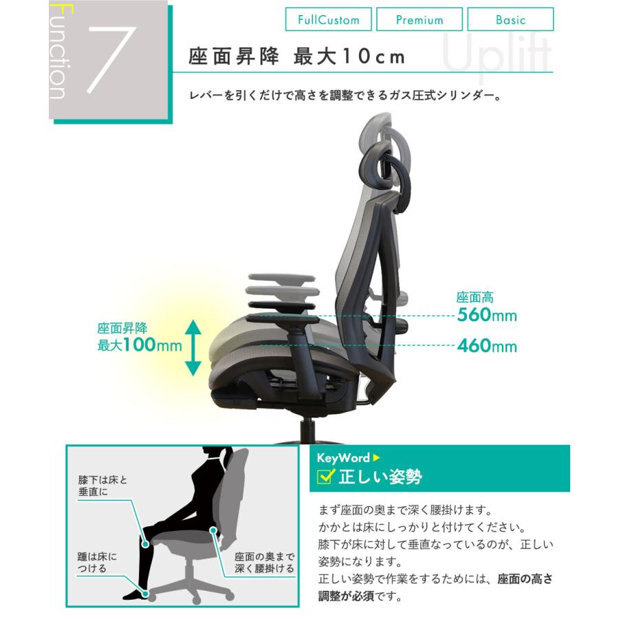 倉庫受取限定 オフィスチェア メッシュ ヘッドレスト付 ハンガー付 デスクチェア パソコンチェア ワークチェア ゲーミングチェア 在宅ワーク 黒 DF-1HR-SO_12