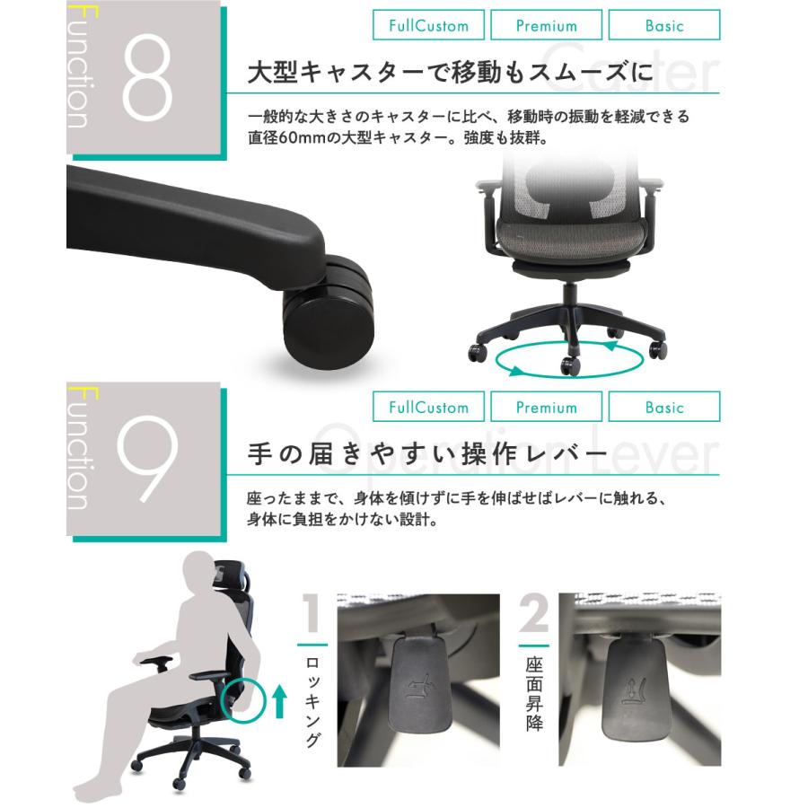 倉庫受取限定 オフィスチェア メッシュ ヘッドレスト付 ハンガー付 デスクチェア パソコンチェア ワークチェア ゲーミングチェア 在宅ワーク 黒 DF-1HR-SO_13