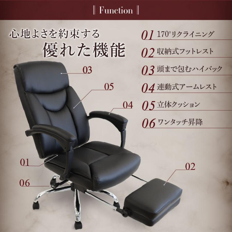 LOOKIT（ルキット） 倉庫受取限定 オフィスチェア 170° リクライニング