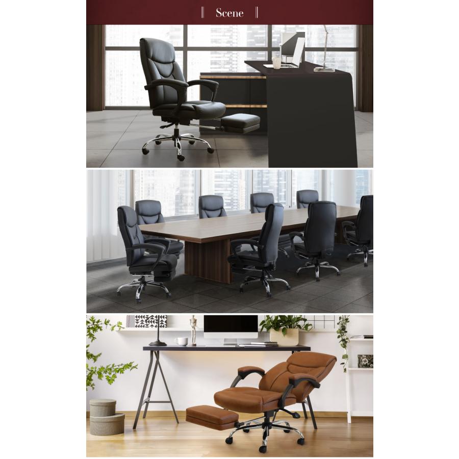 法人送料無料  オフィスチェア 170° リクライニングチェア パソコンチェア 社長椅子 ゲーミングチェア 無段階 テレワーク レザー 椅子 オットマン DPS-1｜lookit｜13