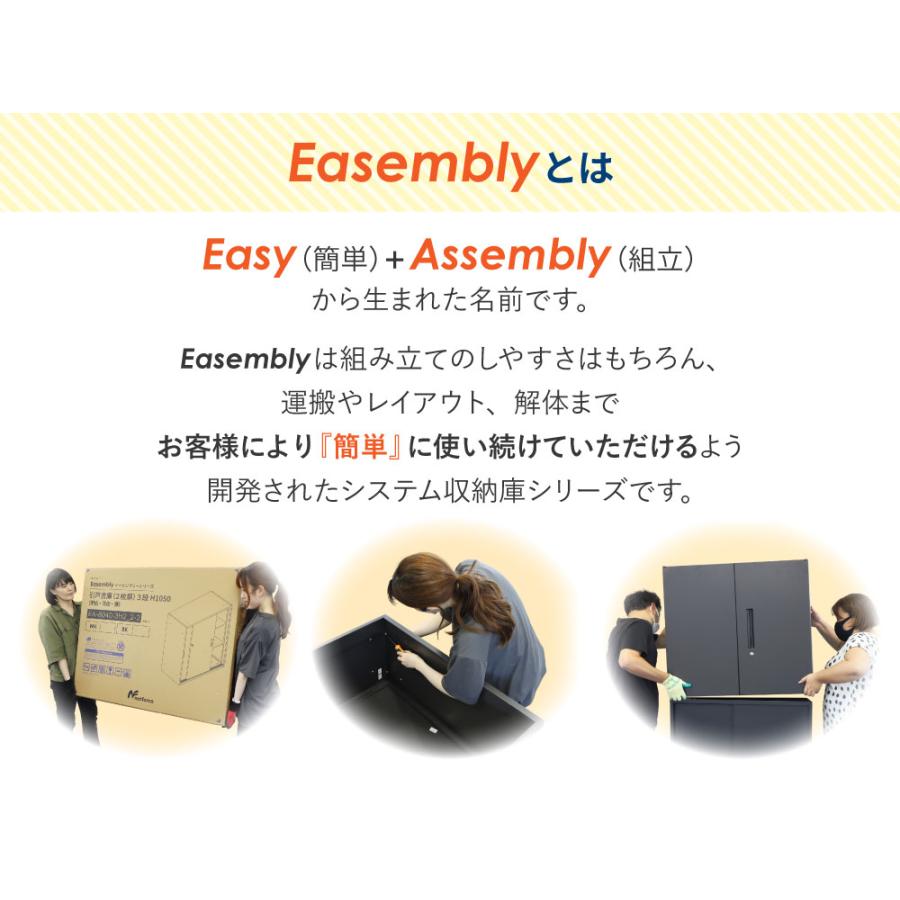 2台セット 2段 スチール書庫 キャビネット オフィス収納 システム収納庫 本棚 書棚 スチール A4 ホワイト ブラック EA-8040-2N2N 【開キ】