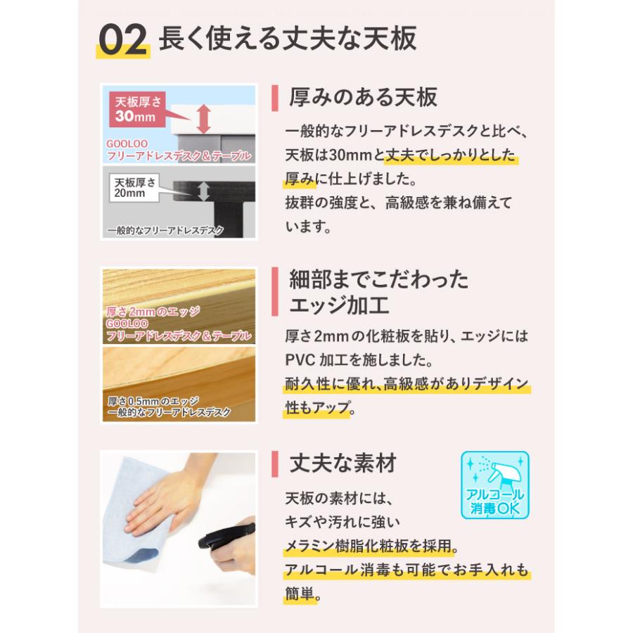 法人限定 フリーアドレスデスク セット 8人用 幅3600mm オフィスチェア レザー オフィスデスク ミーティングテーブル 椅子 オフィス GFA-3612-BLAZE-mini8_5