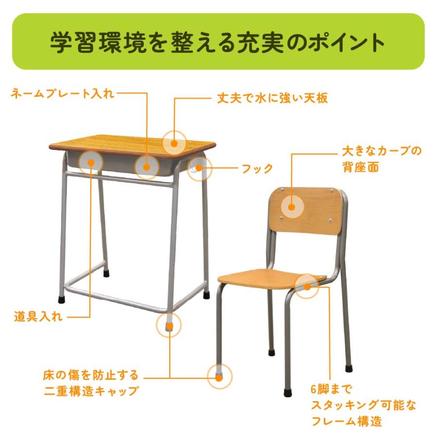 LOOKIT（ルキット） 倉庫受取限定 学校机 椅子 セット 旧JIS規格 完成