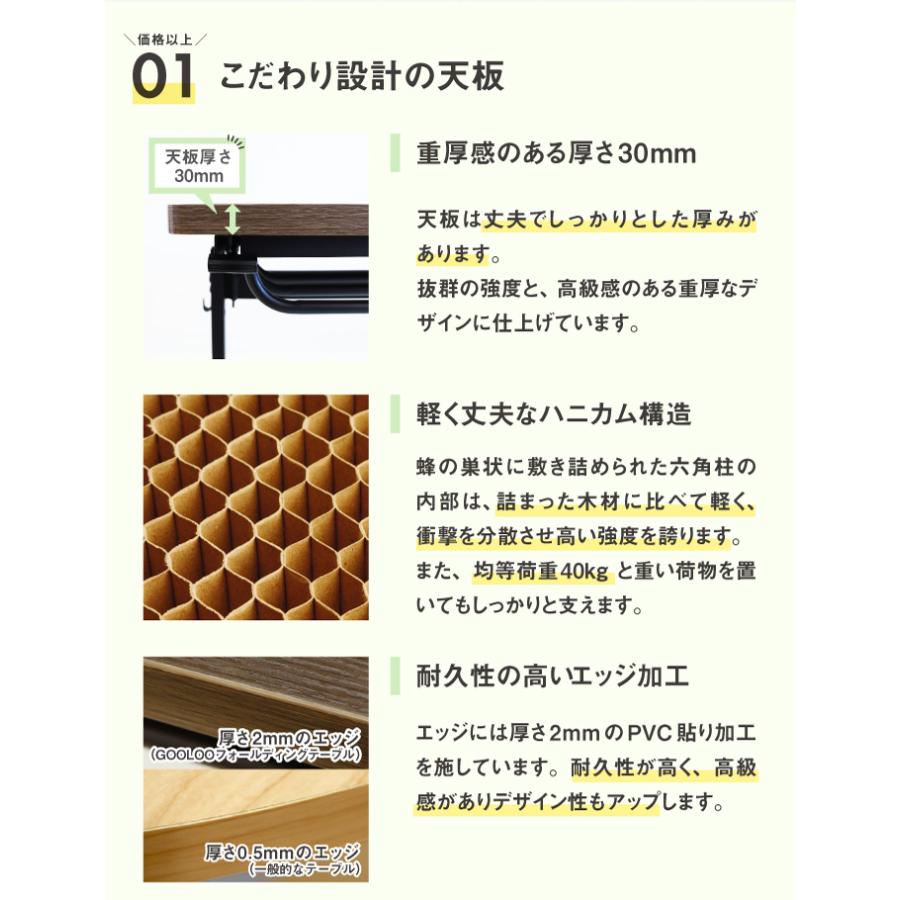 法人限定 フォールディングテーブル スタッキングチェア セット 2人用 幅1200×奥行450mm 幕板付き 会議用テーブル ミーティングチェア GLF-1245M-Rap-NC2_10