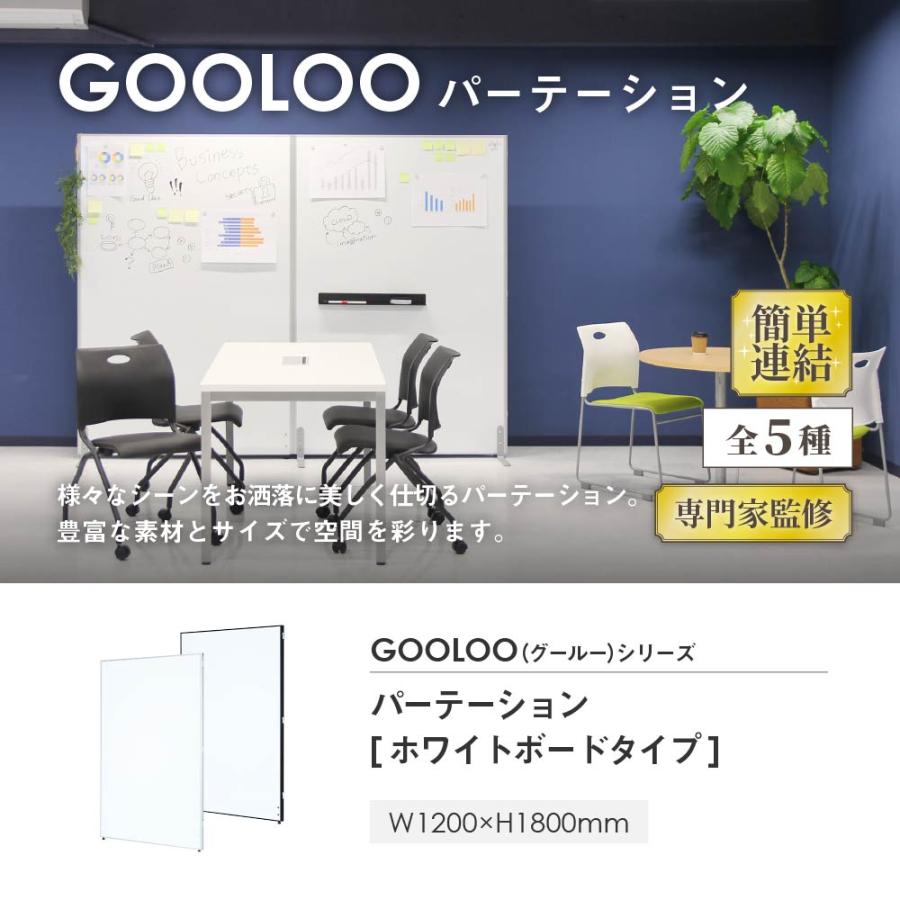 倉庫受取限定  パーテーション ホワイトボード 間仕切り 幅1200×高さ1800mm ローパーテーション パーティション ローパーティション パネル GLP-1812H-SOの画像