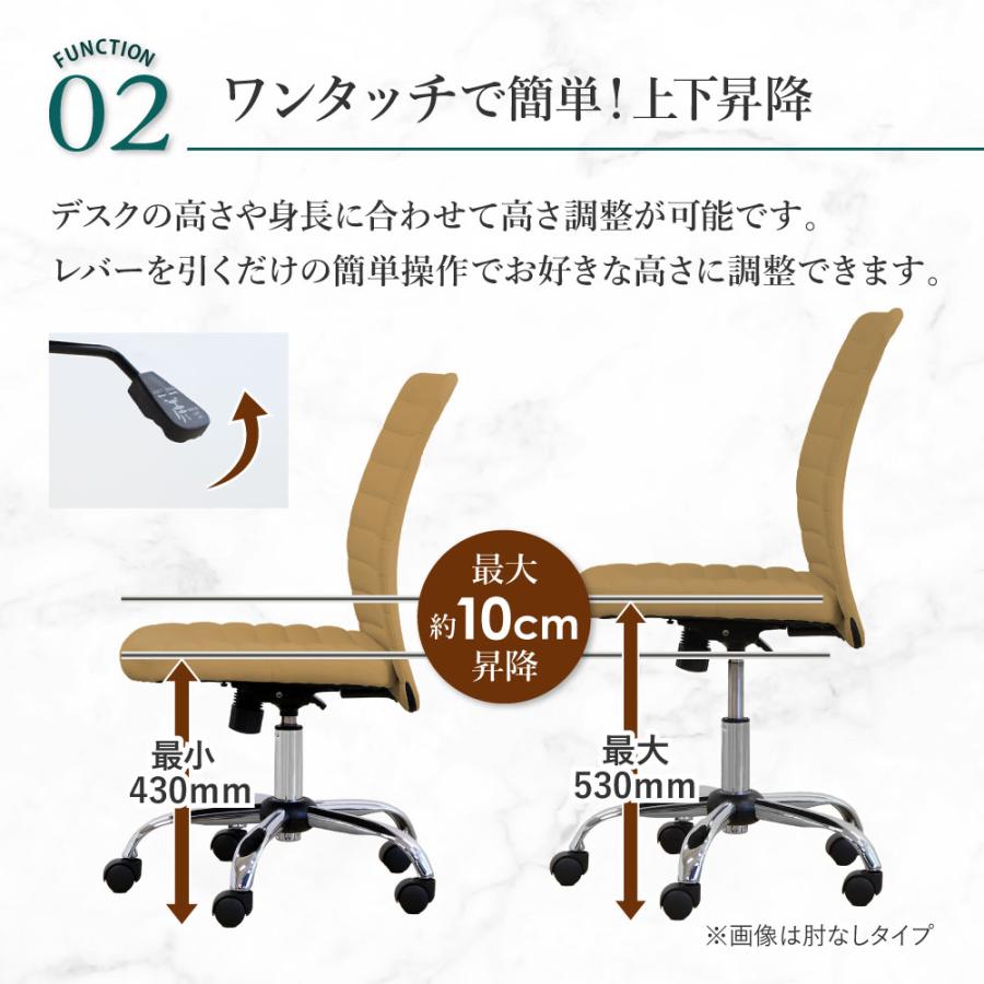 LOOKIT（ルキット） オフィスチェア 肘なし 合成皮革 デスクチェア 