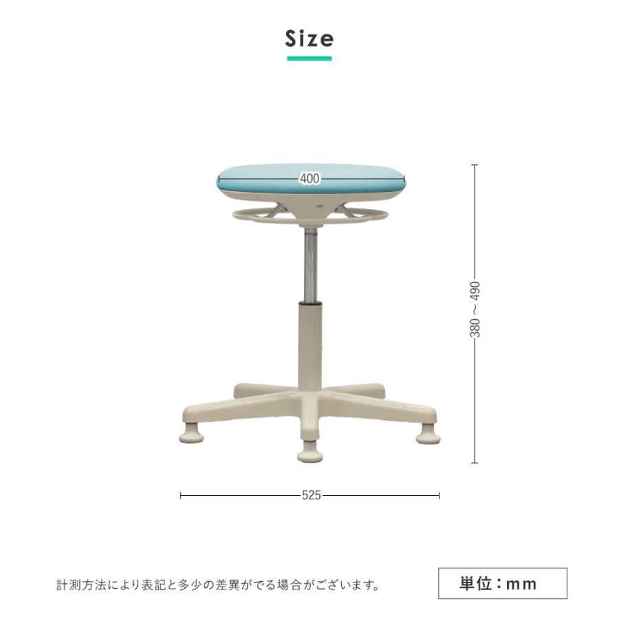 新商品セール!6/8まで ナーススツール キャスター付 固定脚 ロー ナースチェア クランケチェア 診察椅子 レザー ブルー シンプル おしゃれ 病院 抗菌 SNTS-1F_14