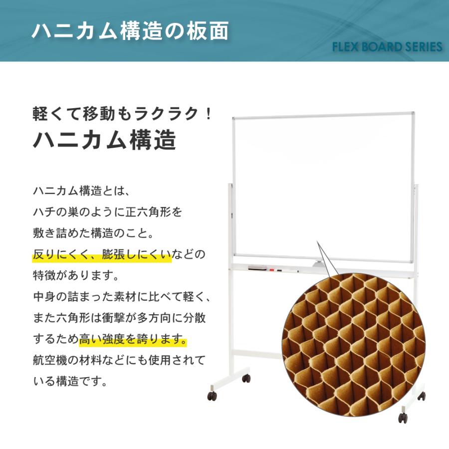 法人限定 ホワイトボード 脚付き 片面 1800×900ｍｍ スチール 無地 掲示板 マーカー 粉受 イレーサー付き L字脚 アジャスター マグネット対応 WB-SL1890_14