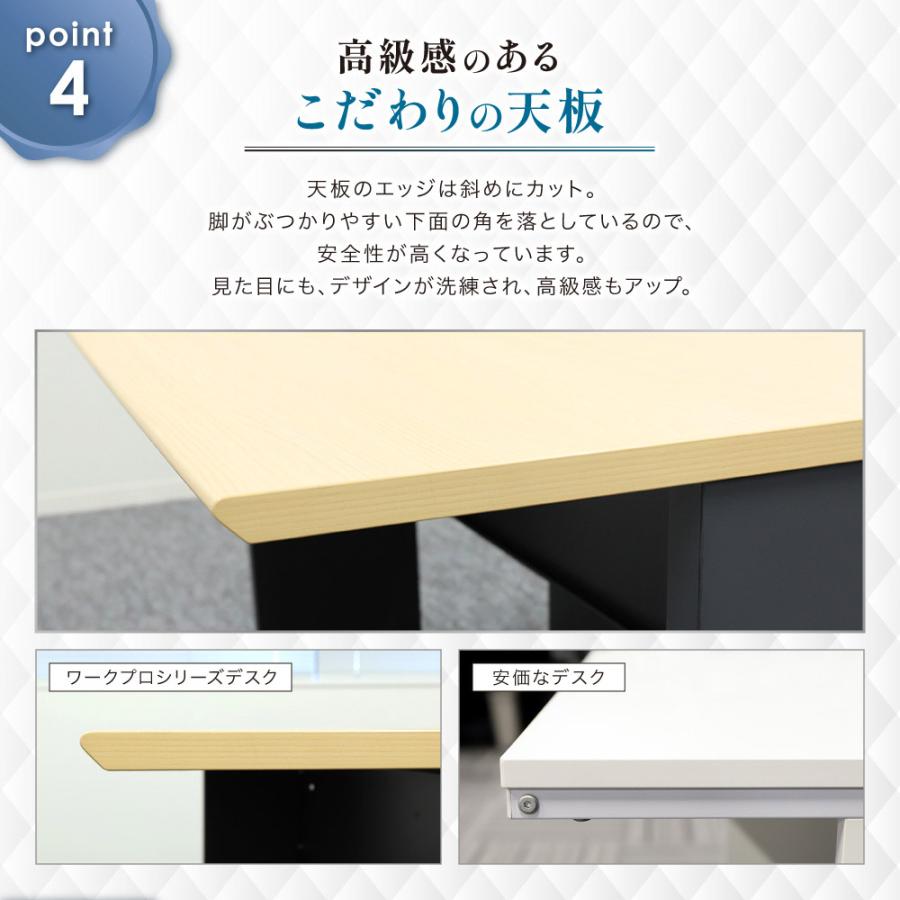 オフィスデスク 幅1200×奥行700mm ワークデスク パソコンデスク 作業机 学習机 平机 スチールデスク 机 デスク おしゃれ 会社 オフィス 白 黒 木目 WPD-H127_11