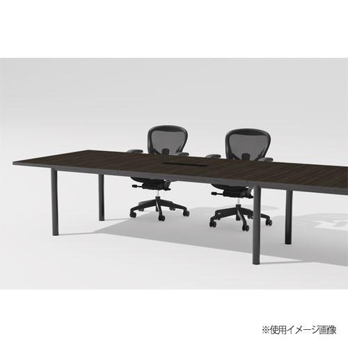 法人送料無料  会議テーブル 舟型 幅2400×奥行1200×高さ720mm 抗菌天板 ワイヤリングBOX付 ミーティングテーブル ワークテーブル 会議室 日本製 GT-2412FW_1