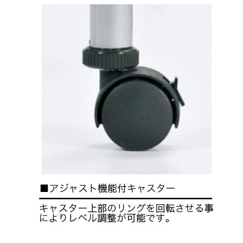 法人送料無料  フォールディングテーブル 幅1200mm 奥行600mm 幕板なし キャスター付き 棚付き ミーティングテーブル 折りたたみ 会議用テーブル HFL-1260の画像