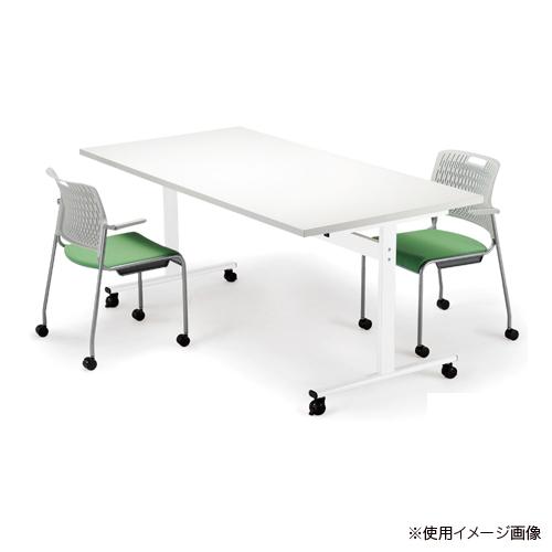 法人送料無料 会議テーブル 幅1500mm 奥行750mm 角型 キャスター付き 