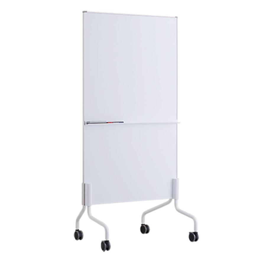 ホワイトボード 脚付き 幅880×高さ1800mm スチール 掲示板 白板