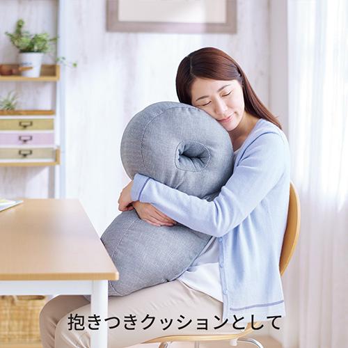 抱き枕 西川 Hug 昼寝枕 クッション お昼寝ピロー ネックピロー パワーナップピロー まくら 枕 仮眠 うつ伏せ 背当て お昼寝 休憩用 オフィス 快適 QH91606000｜lookit｜02