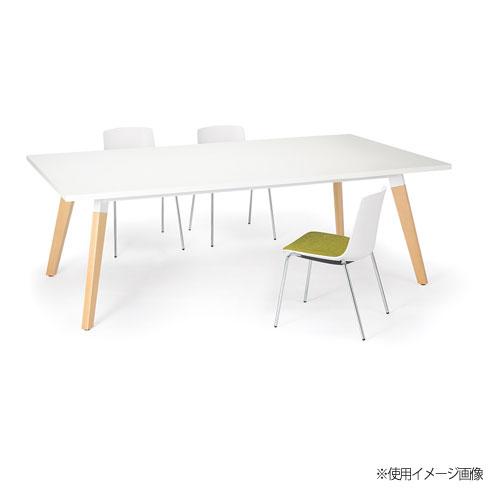 法人送料無料  会議テーブル 幅2400×奥行1200×高さ720mm 角型 抗菌天板 ワイヤリングBOX付 ミーティングテーブル ワークテーブル 事務所 日本製 SLA-2412W_1