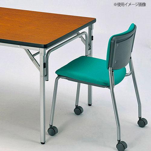 法人送料無料  折りたたみテーブル 幅750×奥行750×高さ700mm ソフトエッジ巻 会議テーブル ミーティングテーブル 作業テーブル オフィス 日本製 TGS-S7575の画像