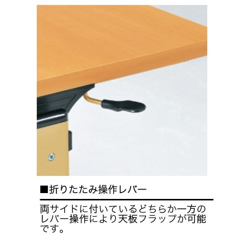 法人送料無料 ダイニングテーブル 幅1600mm 奥行900mm ソフトエッジ キャスター付き 折りたたみテーブル スタッキング 作業台 オフィス 抗菌 TRV-1690S_4