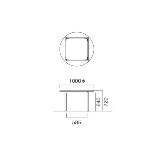 法人送料無料 会議用テーブル 丸型 直径1000×高さ720mm 抗菌天板 ABS樹脂エッジ巻 ミーティングテーブル ワークテーブル オフィス 会社 日本製 WR-1000R_1