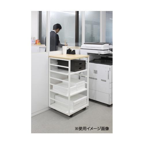 サイズ、デザインオーダー可！細４段キャビネットラック●シャビーホワイト●受注製作 テラモト（TERAMOTO） 法人限定 キャビネット 幅460×奥行451×高さ950mm
