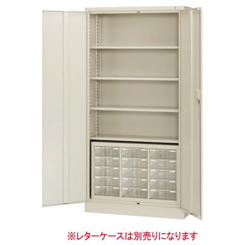 生興 書庫 鍵付き A4 幅880×奥行380×高さ1790mm 両開き書庫 スチール 