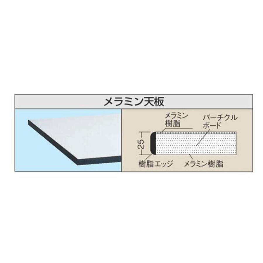 中量作業台 サカエ CSタイプ メラミン天板 幅1800×奥行750×高さ740mm 本体パールホワイト 天板ホワイト 均等耐荷重500kg ワークテーブル 工場 日本製 CS-187MW_1