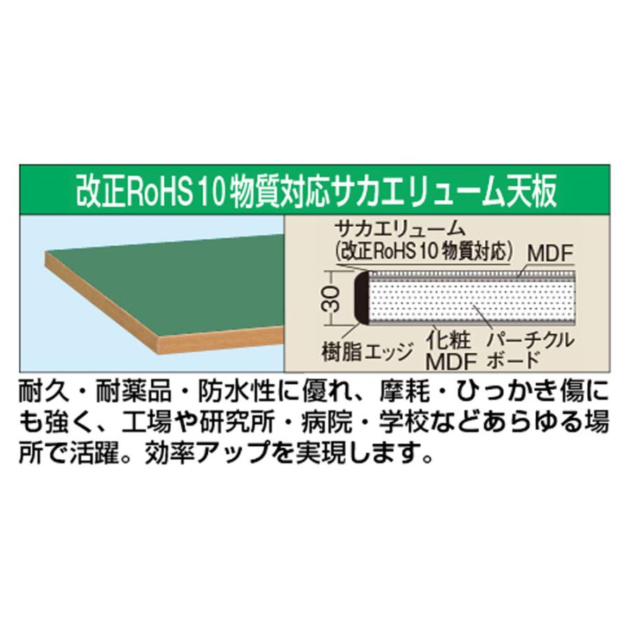 中量作業台 サカエ KVタイプ サカエリューム天板 幅1800×奥行900×高さ