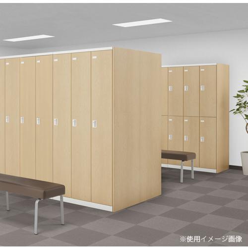 年内処分 送料込み 木目調オフィスロッカー 更衣室 6人用 ベージュ