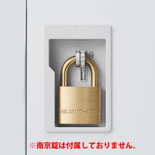 ロッカー 8人用 4列2段 南京錠用 スチールロッカー かぎ付き 更衣ロッカー スチール製 ホワイト 白 スチールキャビネット オフィスロッカー 抗菌 SLDW-8-Nの画像