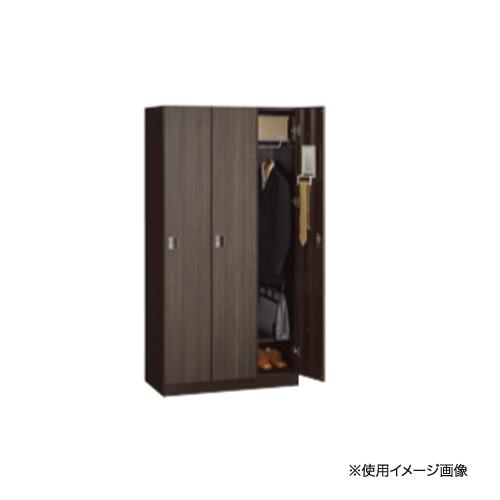 ロッカー 3人用 木目 更衣ロッカー 鍵付きロッカー 業務用ロッカー コイン式ロッカー スポーツ施設 コインリターン錠 (木目扉タイプ) 抗菌 防カビ SLJ-3M-RBK_4