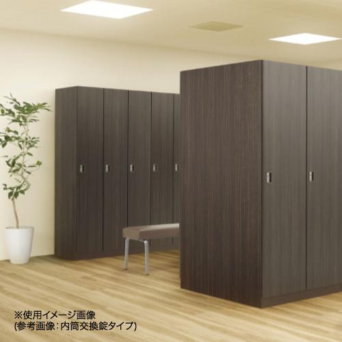 ロッカー 3人用 木目 更衣ロッカー 鍵付きロッカー 業務用ロッカー コイン式ロッカー スポーツ施設 コインリターン錠 (木目扉タイプ) 抗菌 防カビ SLJ-3M-RBK_5