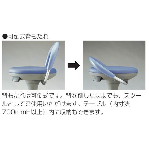 スツール ドクター 背付き 背もたれ 回転イス 医療施設 診察室 病院 クリニック 診療所 福祉施設 介護施設 医療現場 高さ調節 昇降式 椅子 イス チェア TSS-18L｜lookit｜03