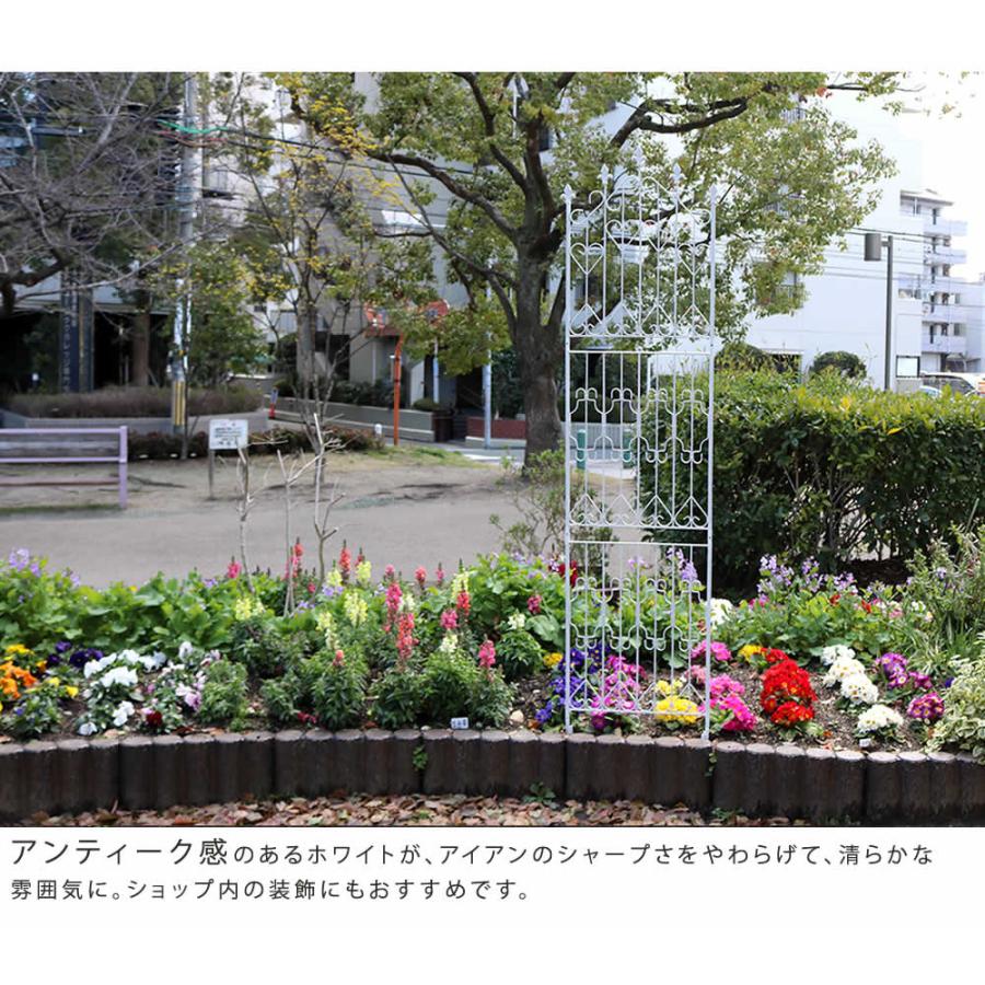 フェンス 分割式 ハイタイプ 4枚組 屋外 ガーデン トレリス ガーデンフェンス ラティス アイアン 刺すだけ ガーデニング 園芸 ガーデニング用品 庭園 DF010H-4P_4