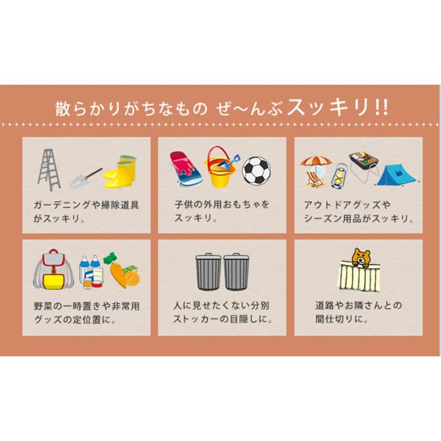 収納庫 幅1610×奥行900×高さ1870mm ギャンブレル屋根 倉庫 物置 ストッカー 保管庫 ガーデニング用品 掃除用品 大容量 屋外用 庭 天然木 おしゃれ KGAM-1850_16