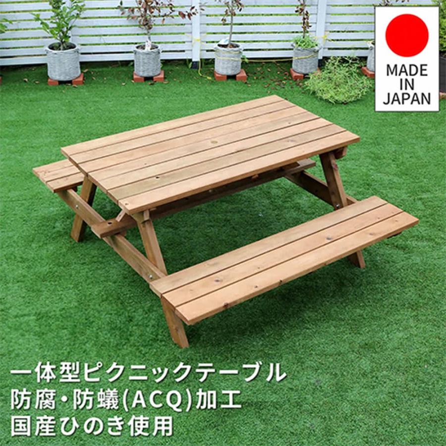 テーブルセット 幅1490×奥行1745×高さ700mm ピクニックテーブル テーブルセット 幅1490×奥行1745×高さ700mm ピクニックテーブル