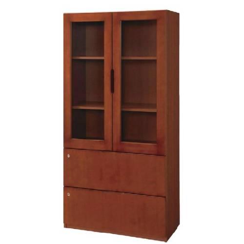 未使用　本棚　役員用家具　トヨスチール 生興 書棚 引出しタイプ 本棚 役員用 役員用家具 収納庫 ガラス戸 VP