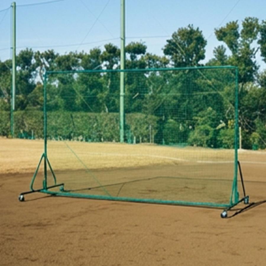 法人限定 防球ネット トーエイライト 幅405×高さ256cm キャスター付き ベースボールネット 防球フェンス 野球 バッティング練習 グラウンド 日本製 B4191_1