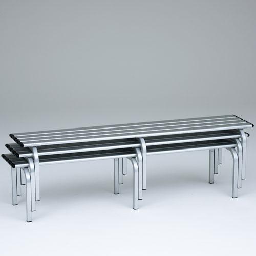 法人限定 アルミベンチ ホームベンチ スタッキングチェア 幅150×奥行42