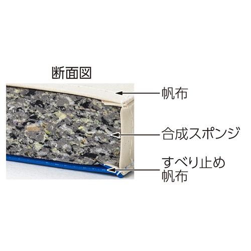 法人限定  体操マット トーエイライト 滑り止め付き 6号帆布 幅150×長さ600×厚さ5cm 合成スポンジマット 体育マット 体育用品 SGマーク付き 日本製 T1702の画像